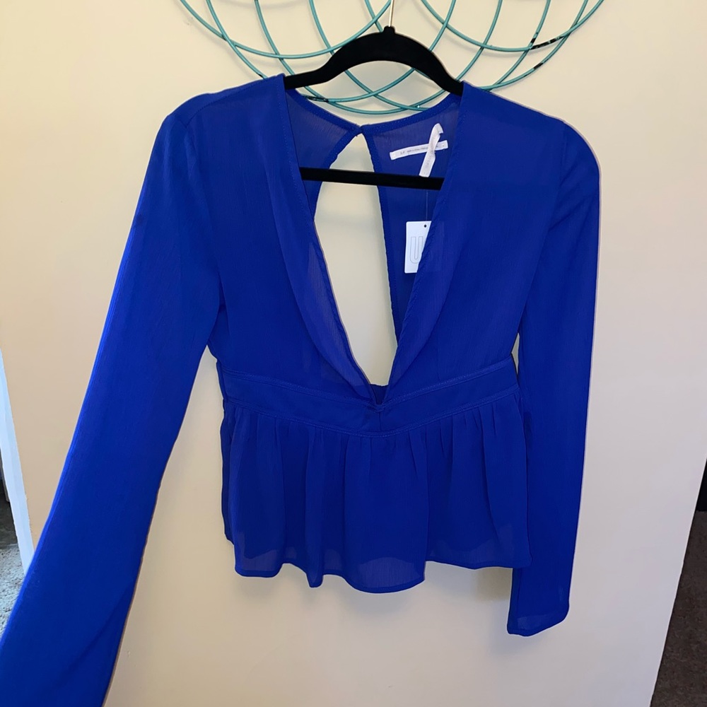 Urban Outfitters blue sheer top